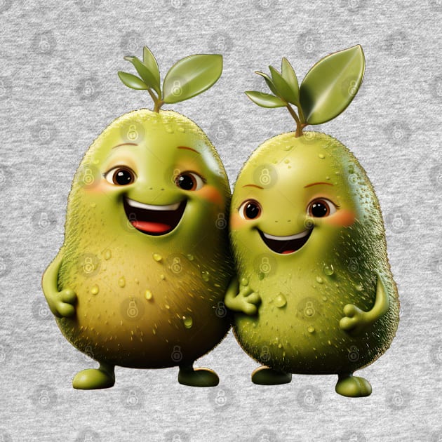 Avocado Cartoon Characters by TooplesArt